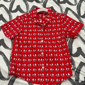 Janie & Jack boys button down short sleeve 18-24 months
